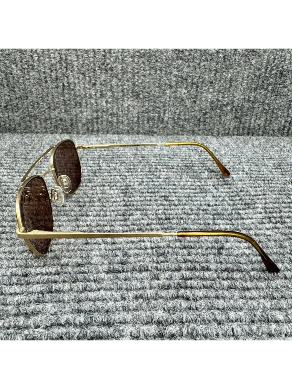 Randolph Eng. RE FGN Gold Aviator Sunglasses FRAMES ONLY 52-20-145 USA Italy VTG
